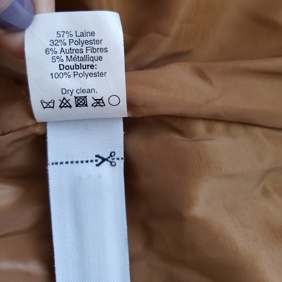 J.CREW Collection Wool Blend Woven Mini Skirt Brown Gold Metallic Women's Size 6 - Picture 8 of 8